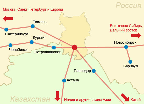 Схема транспортных связей Омска
