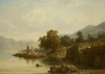 Landscape with Boats. Jules Amadeus Louis Fleury. France. Canvas, oil