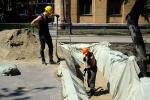 Ведутся работы по воссозданию омского острога вокруг памятника Достоевскому возле драмтеатра