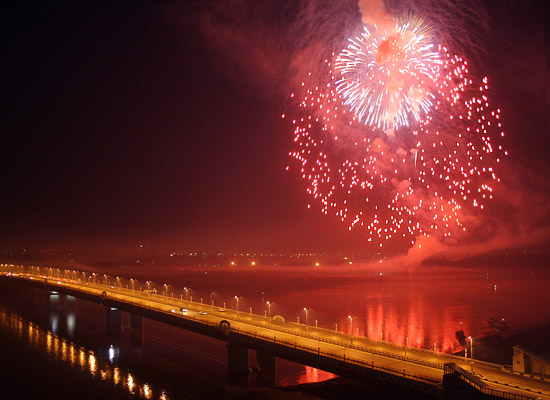 Fireworks in Omsk