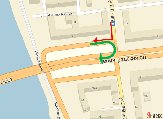 Новая схема движения у Ленинградского моста