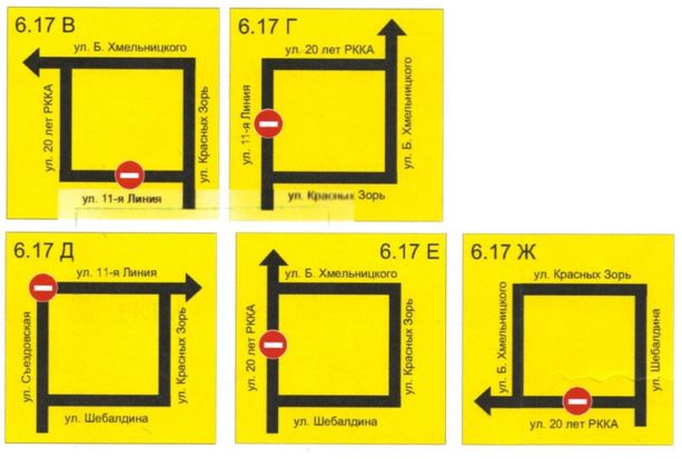 Схема перекрытия движения