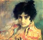 Portrait of the Unknown. V. Serov. 1895. Canvas, pastel