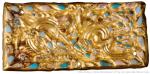 Belt plate. Sidorovka grave-mound complex. Forest-step part of the Irtysh river basin. Omsk region. 2nd century BC — 2nd century AD (2nd — 4th century AD). Gold, silver, turquoise, coral, amber