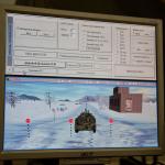 На мониторе компьютера отслеживается работа курсанта на тренажёре