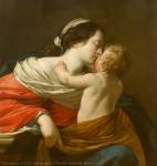 西蒙•武埃，法国。《麦当娜根婴儿》，1630年代。粗麻布，油画。
