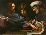 阿列斯桑德罗•季阿里尼，意大利。《阿布加尔•埃杰斯斯基沙皇的大使当着基督的面》，十八世纪。粗麻布，油画。