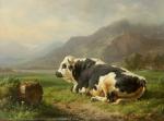 然•赖蒙•布拉斯卡斯萨，法国。《公牛休息》，1830年代。木料，油画。