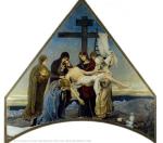 《从十字拿下来》，为了圣彼得堡滴血的复活教堂外马赛克的油画草图，В•М•瓦斯涅佐夫，1888-1901年，油画