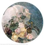 《玫瑰与百合》，М•А•弗鲁别利，为了于莫斯科Е•Д•度安客洱独所房的三联画《花》，三联画的左画，1894年，油画