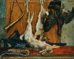 《静物画。兔子与大雷鸟》，П•П•克诺撤洛夫斯基，1951年，油画
