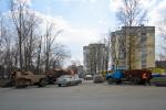 Ремонт дороги на оживлённой магистрали в Амурском посёлке