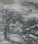 А.А. Шлейзе (род. 1988). Омск. Между зимой и летом. Лист № 2. 2011 Бумага, офорт; 53,0×45,0