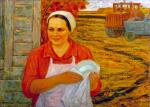 Любовь Зотикова (1924–2010). На полевом стане. 1983. Холст, масло