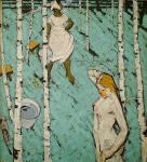 Николай Брюханов (1928–1979). На таборе. Доярки. 1962. Холст, масло; 105×96 см