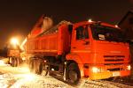 За сутки с территории Левобережья было вывезено 1219 кубометров снега