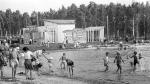 Летний кинотеатр и озеро в парке имени 30-летия ВЛКСМ. 1955