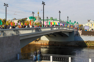 Активная фаза реконструкции Юбилейного моста